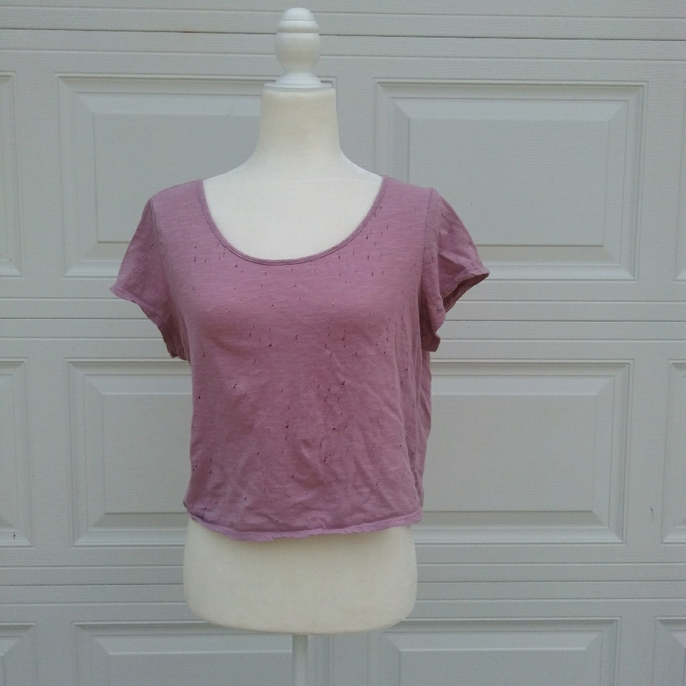 Snap purple large crop top